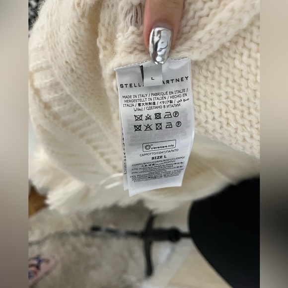 Stella McCartney asymmetric fringed cardi-coat - Picture 2 of 8